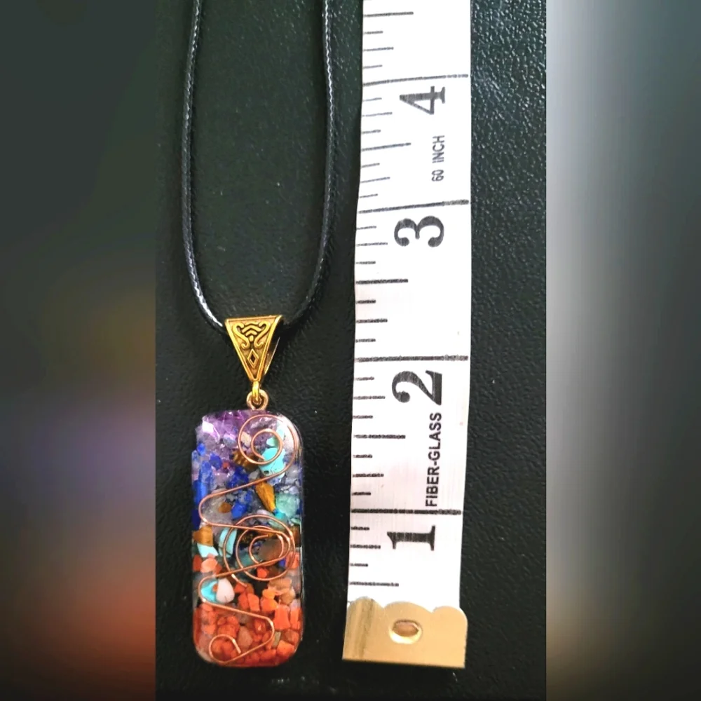 7 Chakra Orgone Energy Healing EMF Protection Pendant Necklace